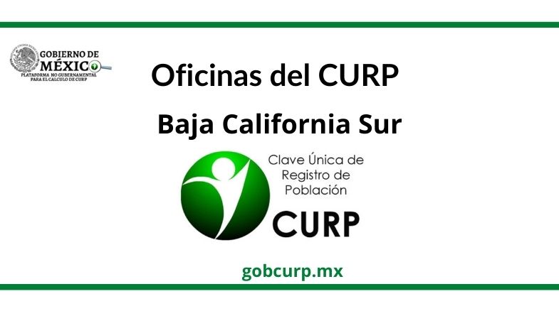 Oficinas para sacar el CURP en Baja California sur